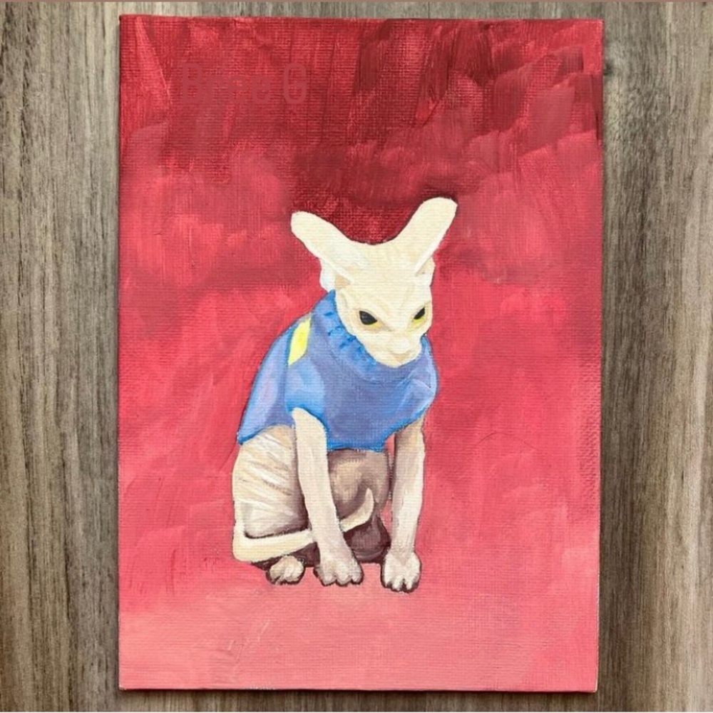 NEW ‘MAD SPYNX IN A SWEATER’ MEME CAT ART PRINT